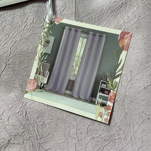 Metallic Purple Hanging Curtains